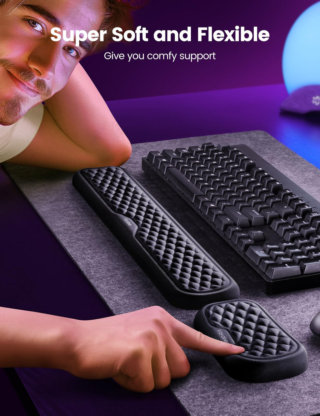 Vaydeer Memory Foam Wrist Rest Set – 3 Sizes & 10 Colors - Flex Gamingproduct_type