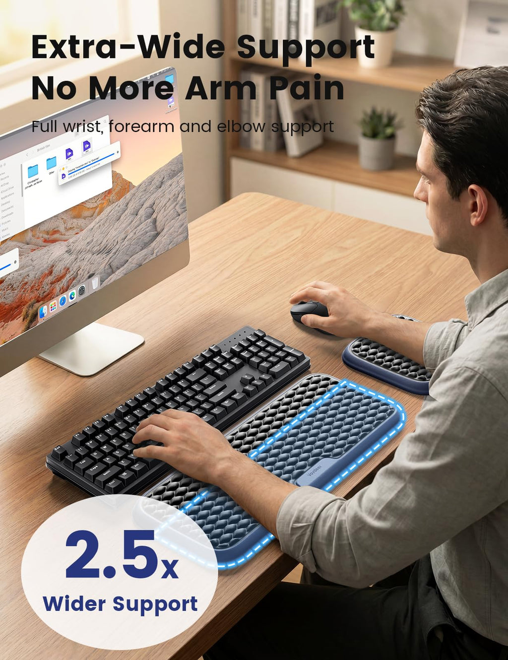 Vaydeer Memory Foam Wrist Rest Set – 3 Sizes & 10 Colors - Flex Gamingproduct_type