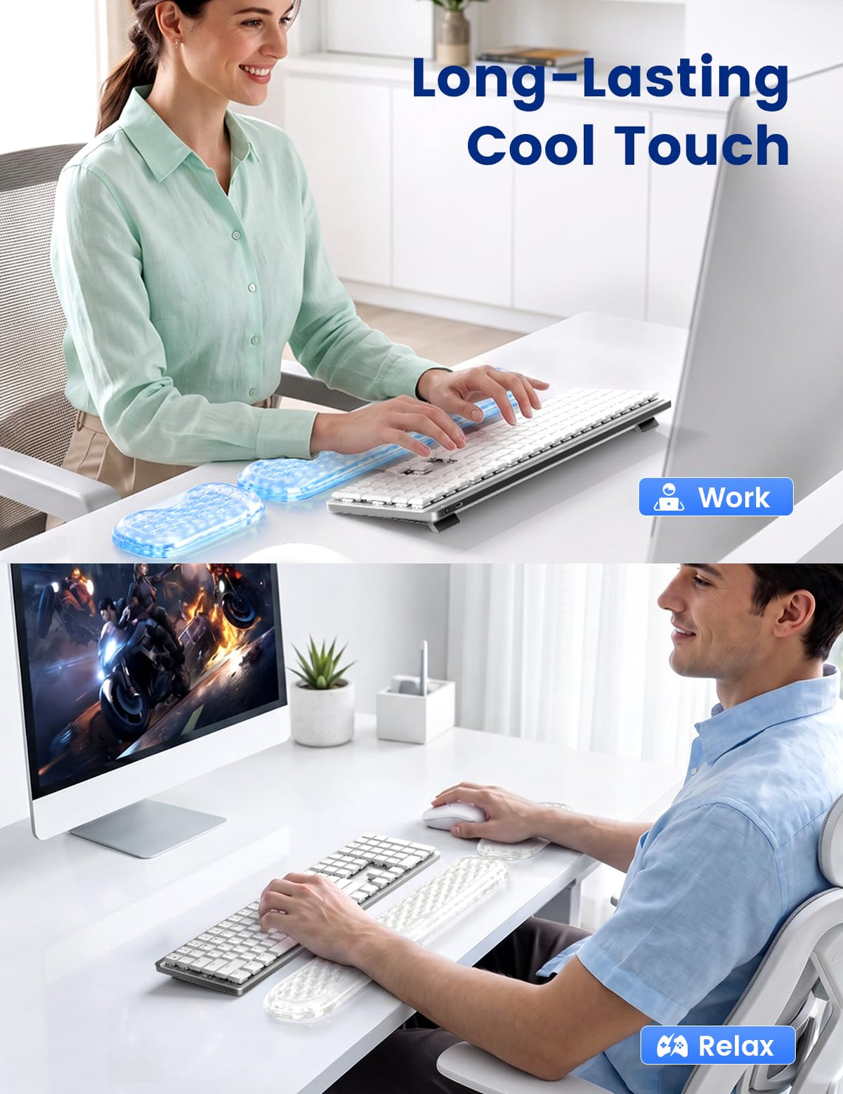 Vaydeer Memory Foam Wrist Rest Set – 3 Sizes & 10 Colors - Flex Gamingproduct_type