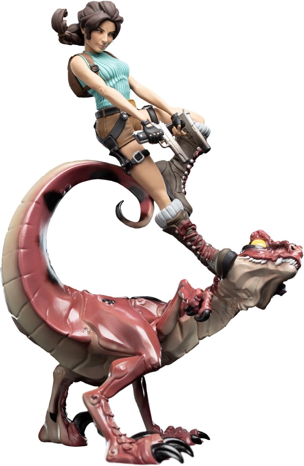 Weta Workshop Mini Epics – Tomb Raider Lara Croft & Raptor Figure - Flex Gamingproduct_type