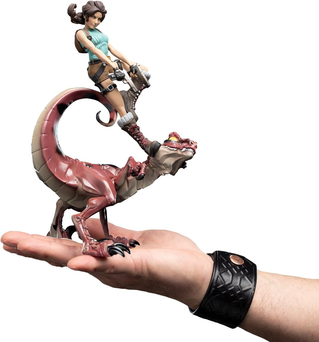 Weta Workshop Mini Epics – Tomb Raider Lara Croft & Raptor Figure - Flex Gamingproduct_type