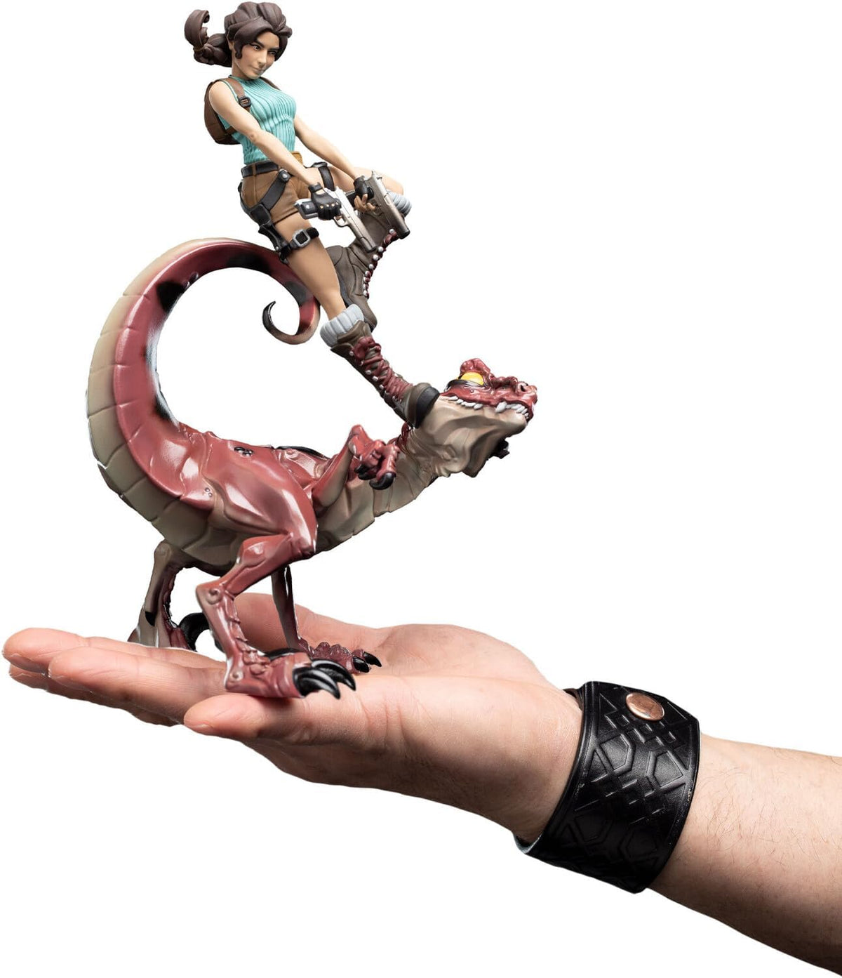 Weta Workshop Mini Epics – Tomb Raider Lara Croft & Raptor Figure - Flex Gamingproduct_type