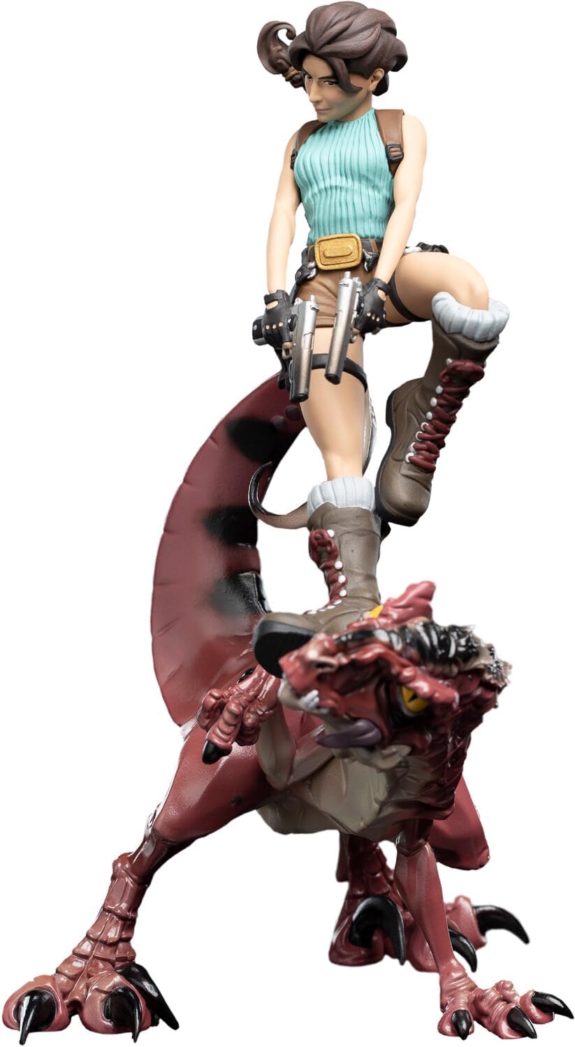 Weta Workshop Mini Epics – Tomb Raider Lara Croft & Raptor Figure - Flex Gamingproduct_type