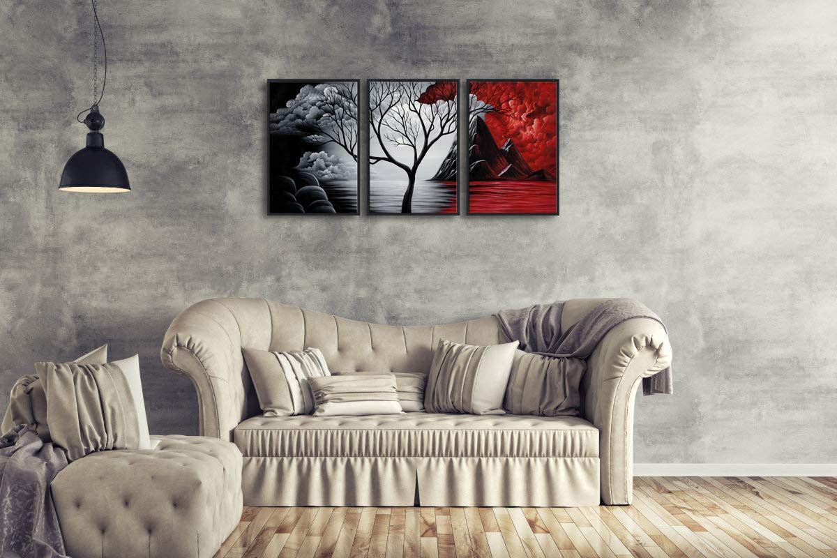 Wieco Art Cloud Tree Abstract 3-Panel Canvas Wall Art Set - Flex Gamingproduct_type