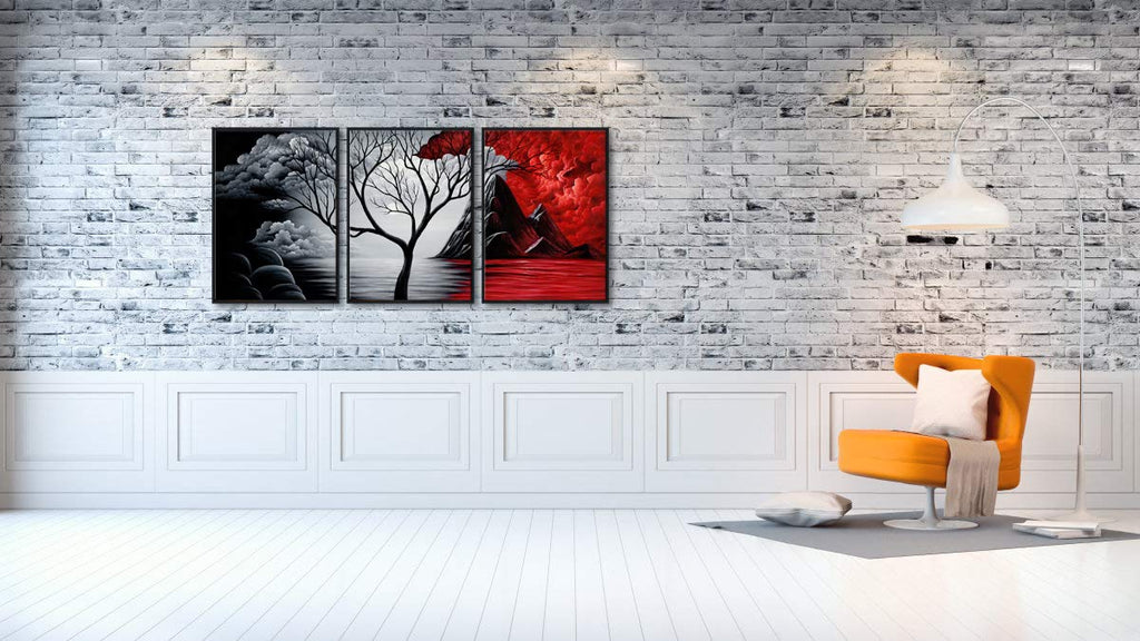 Wieco Art Cloud Tree Abstract 3-Panel Canvas Wall Art Set - Flex Gamingproduct_type