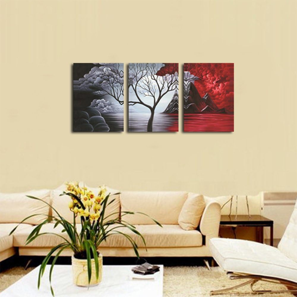 Wieco Art Cloud Tree Abstract 3-Panel Canvas Wall Art Set - Flex Gamingproduct_type