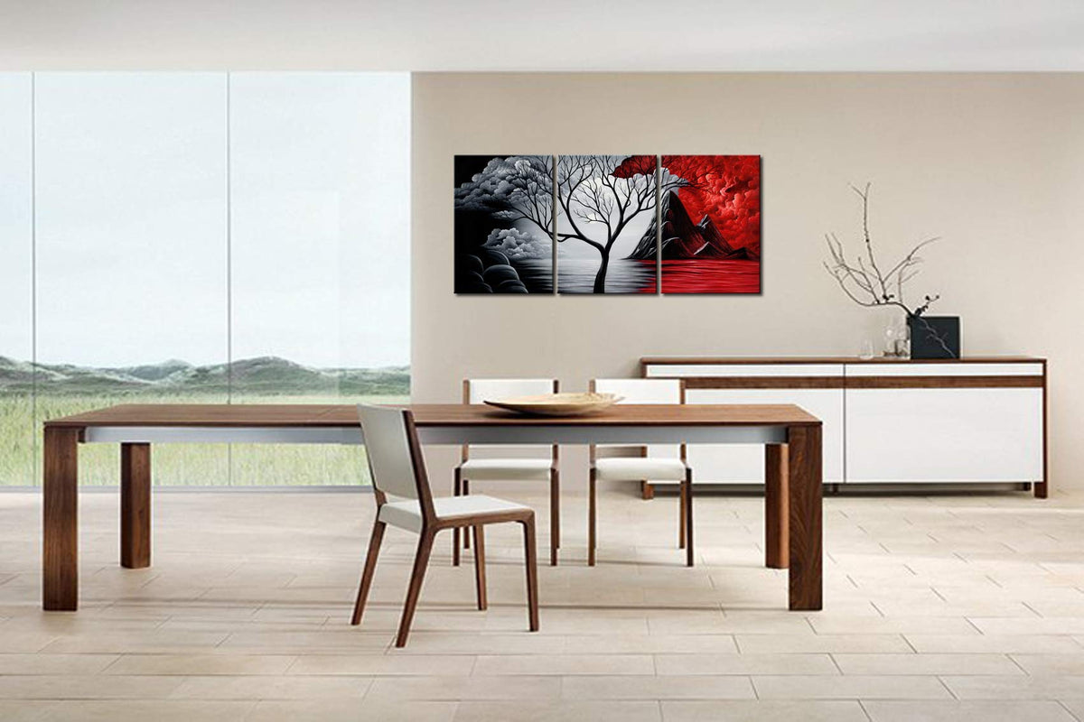 Wieco Art Cloud Tree Abstract 3-Panel Canvas Wall Art Set - Flex Gamingproduct_type
