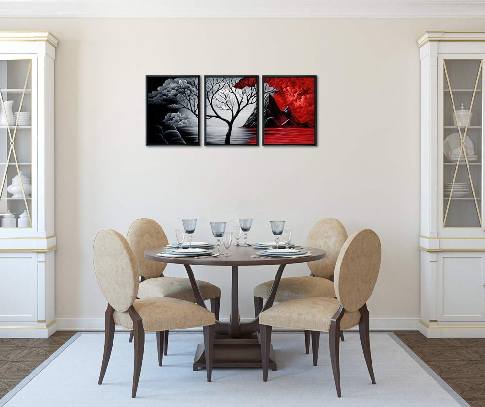 Wieco Art Cloud Tree Abstract 3-Panel Canvas Wall Art Set - Flex Gamingproduct_type