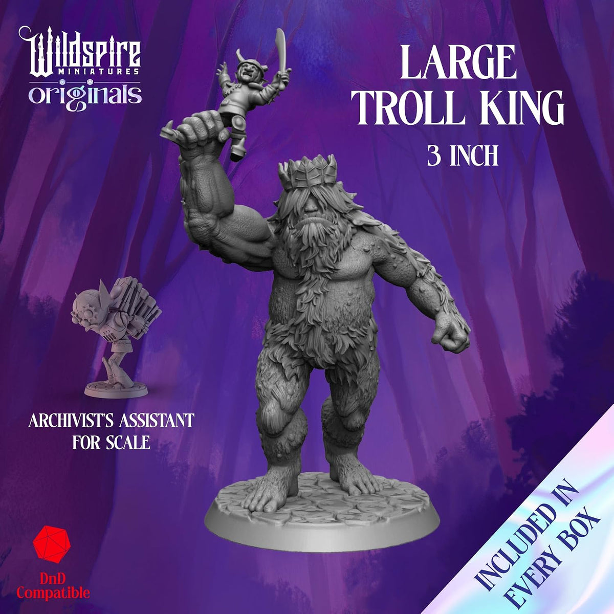 Wildspire Fantasy Heroes, NPC Animal Companions & Troll King – 28mm Unpainted DND Miniatures - Flex Gamingproduct_type