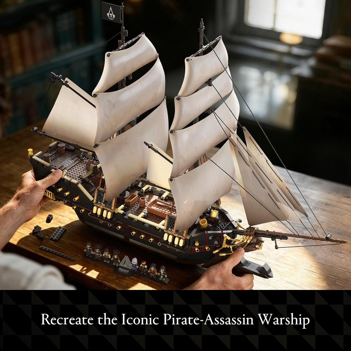 Wise Block Assassin's Creed Black Flag – Jackdaw Pirate Ship Building Set – 2 Sizes - Flex Gamingproduct_type