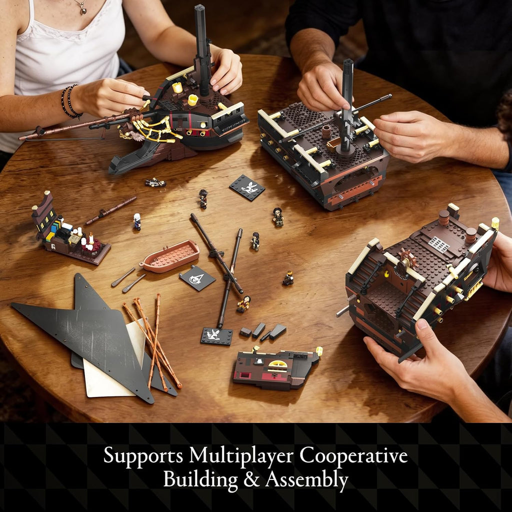 Wise Block Assassin's Creed Black Flag – Jackdaw Pirate Ship Building Set – 2 Sizes - Flex Gamingproduct_type