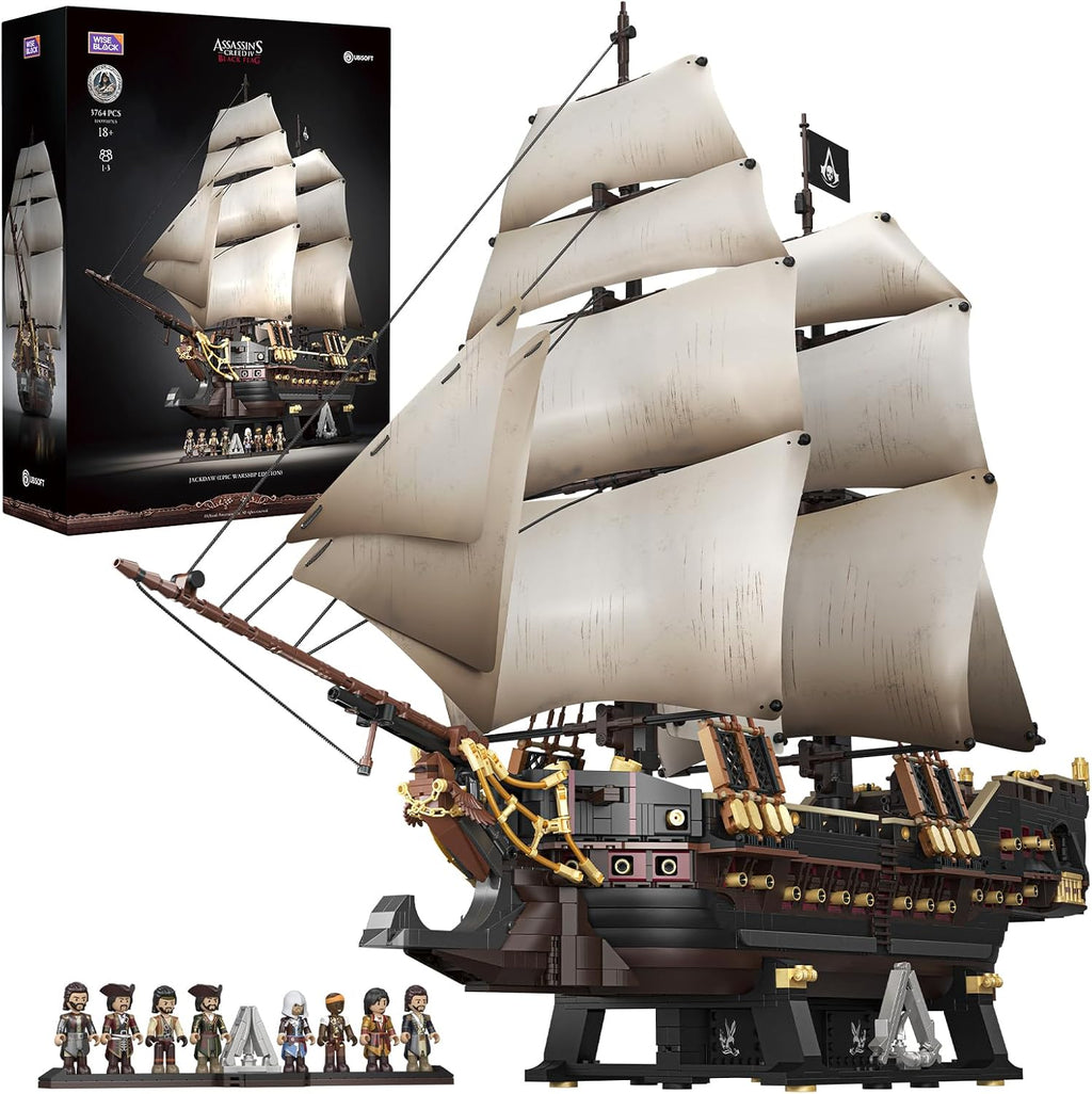 Wise Block Assassin's Creed Black Flag – Jackdaw Pirate Ship Building Set – 2 Sizes - Flex Gamingproduct_type