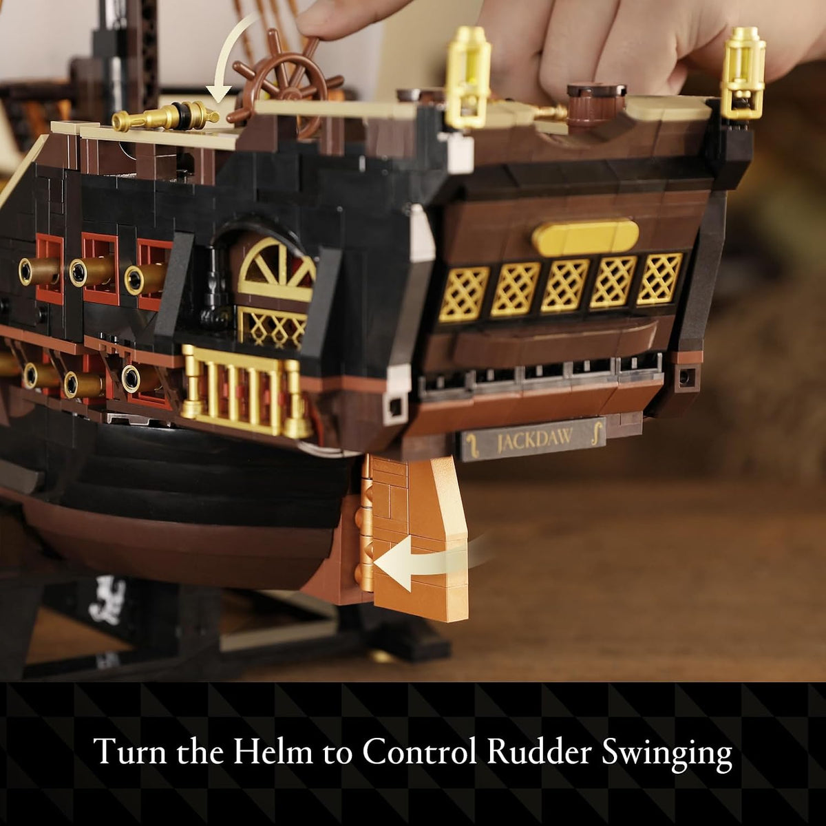 Wise Block Assassin's Creed Black Flag – Jackdaw Pirate Ship Building Set – 2 Sizes - Flex Gamingproduct_type