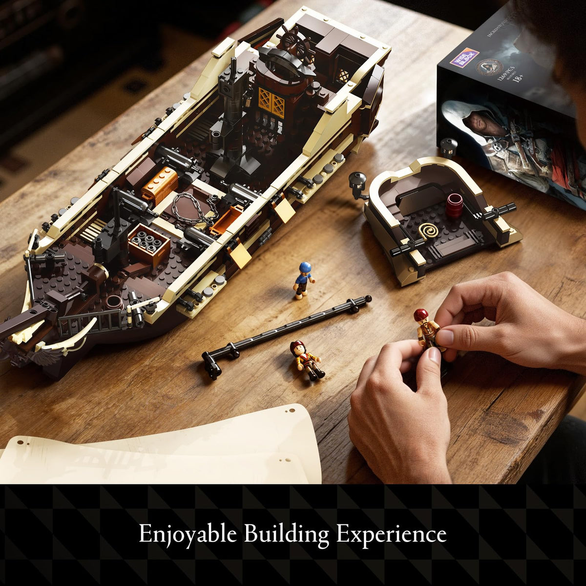 Wise Block Assassin's Creed Black Flag – Jackdaw Pirate Ship Building Set – 2 Sizes - Flex Gamingproduct_type