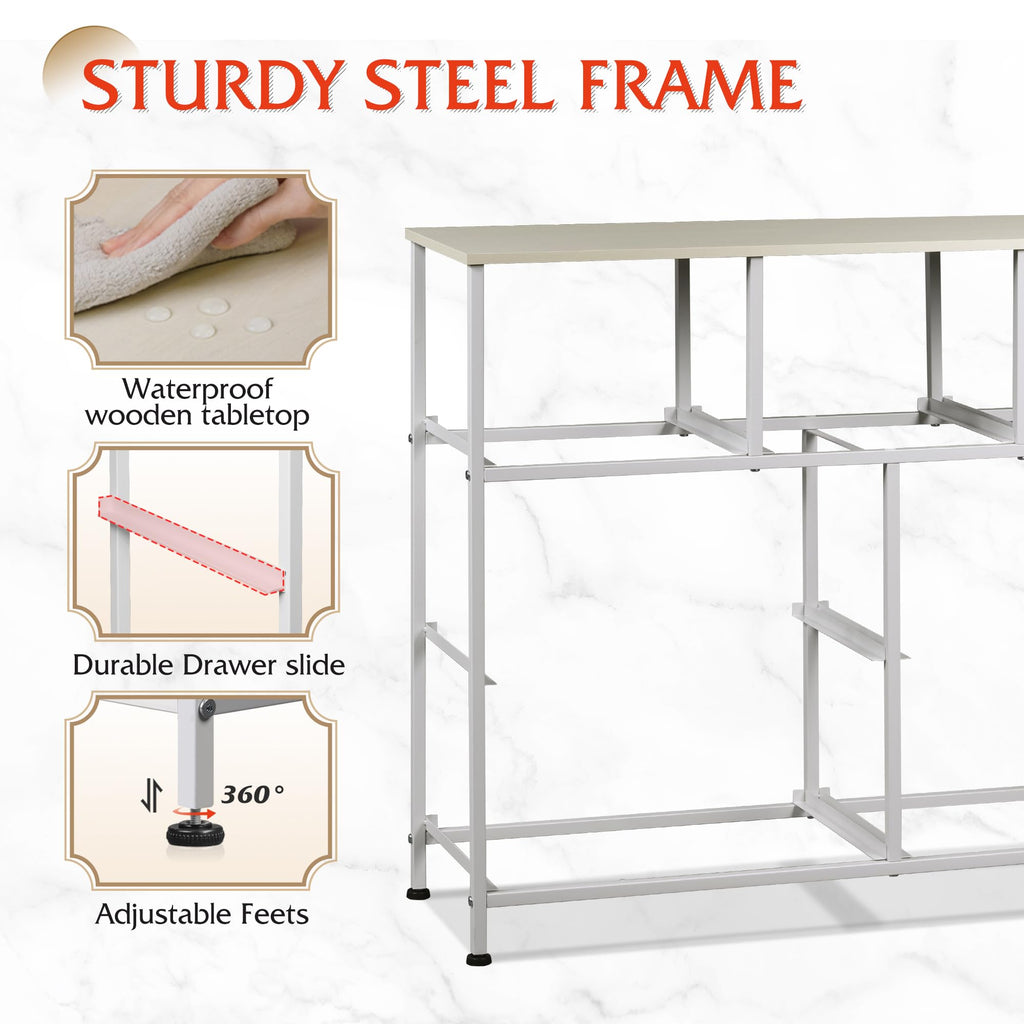 WLIVE 7-Drawer Dresser & TV Stand with Fabric Storage – 14 Colors - Flex Gamingproduct_type