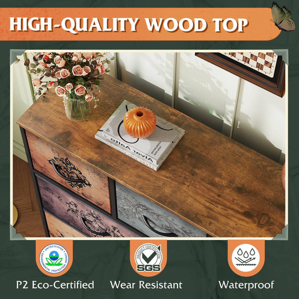 WLIVE 7-Drawer Dresser & TV Stand with Fabric Storage – 14 Colors - Flex Gamingproduct_type