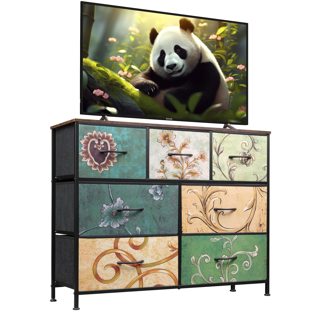WLIVE 7-Drawer Dresser & TV Stand with Fabric Storage – 14 Colors - Flex Gamingproduct_type