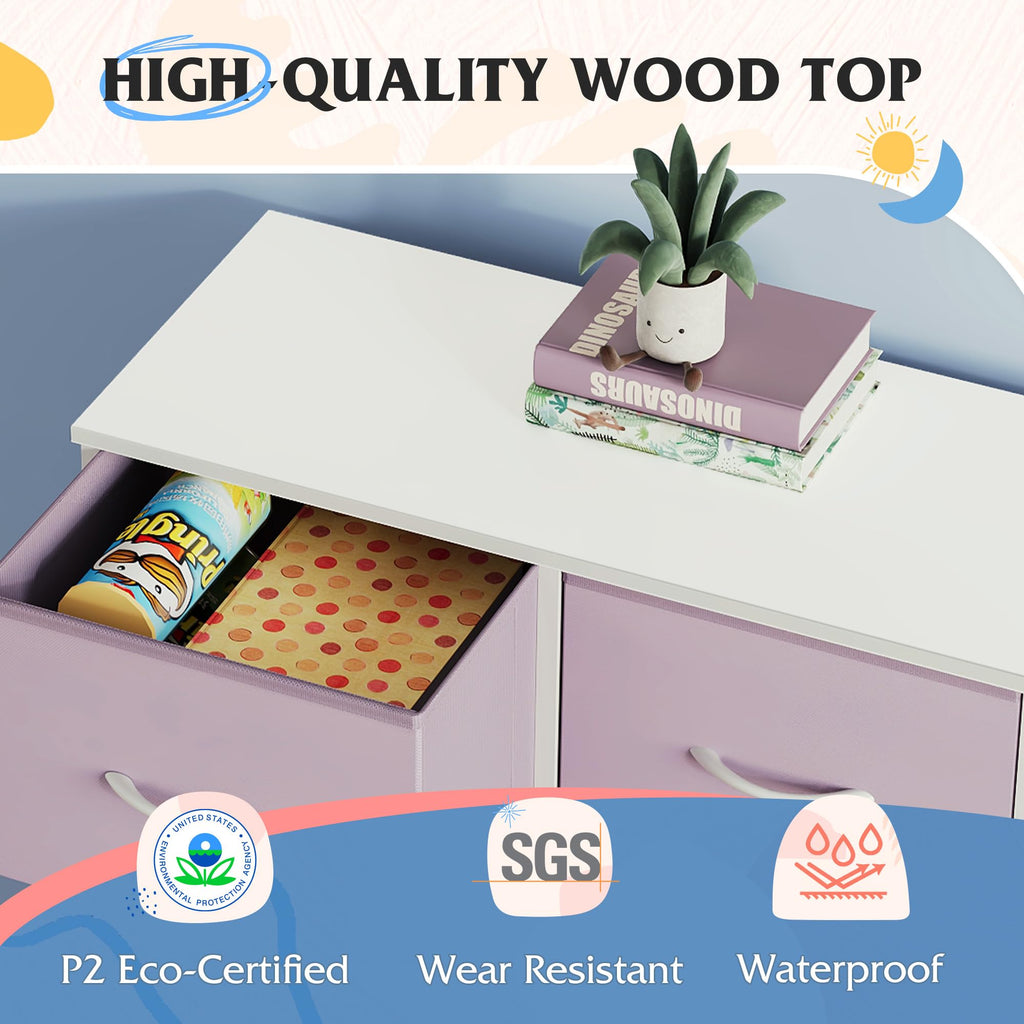 WLIVE 7-Drawer Dresser & TV Stand with Fabric Storage – 14 Colors - Flex Gamingproduct_type