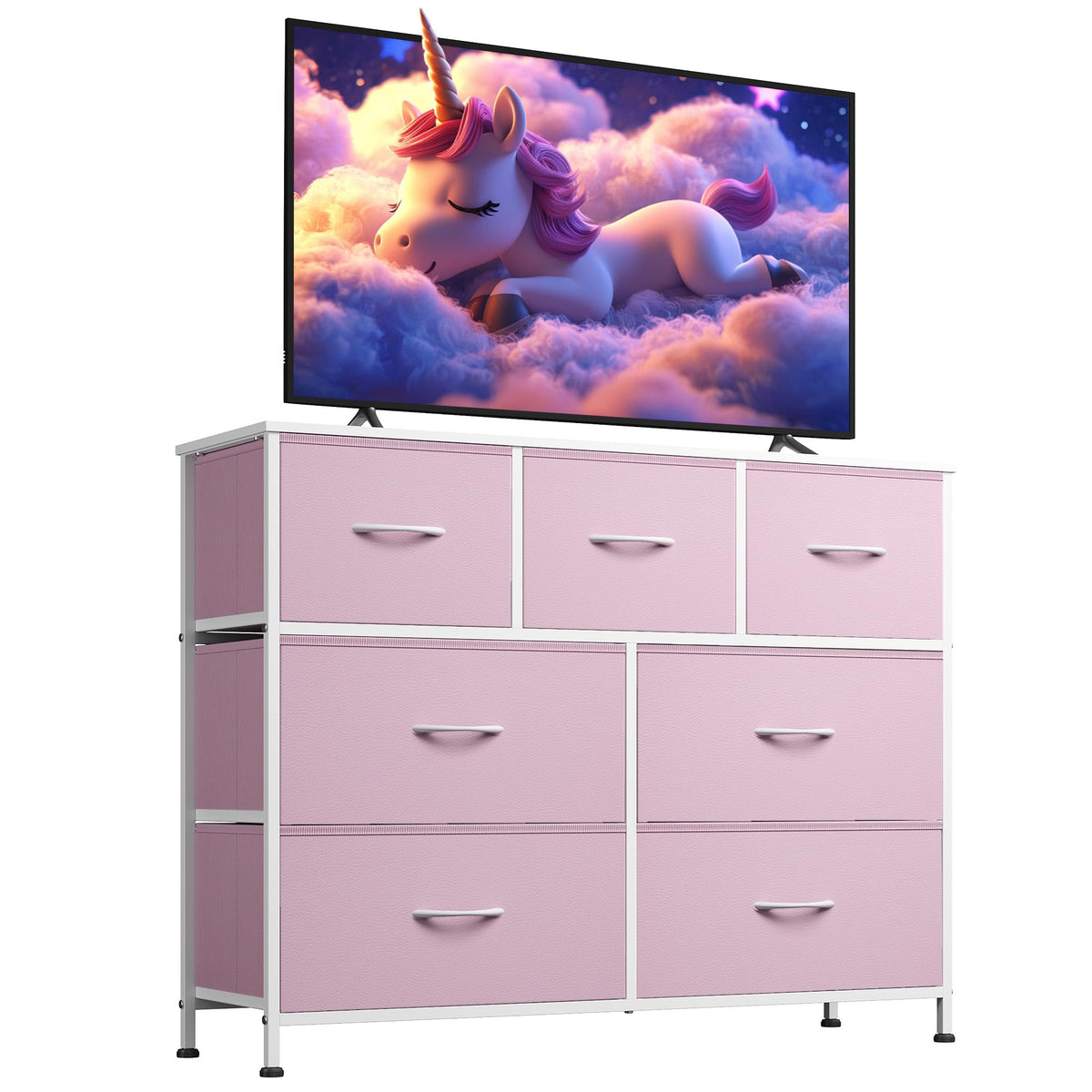 WLIVE 7-Drawer Dresser & TV Stand with Fabric Storage – 14 Colors - Flex Gamingproduct_type