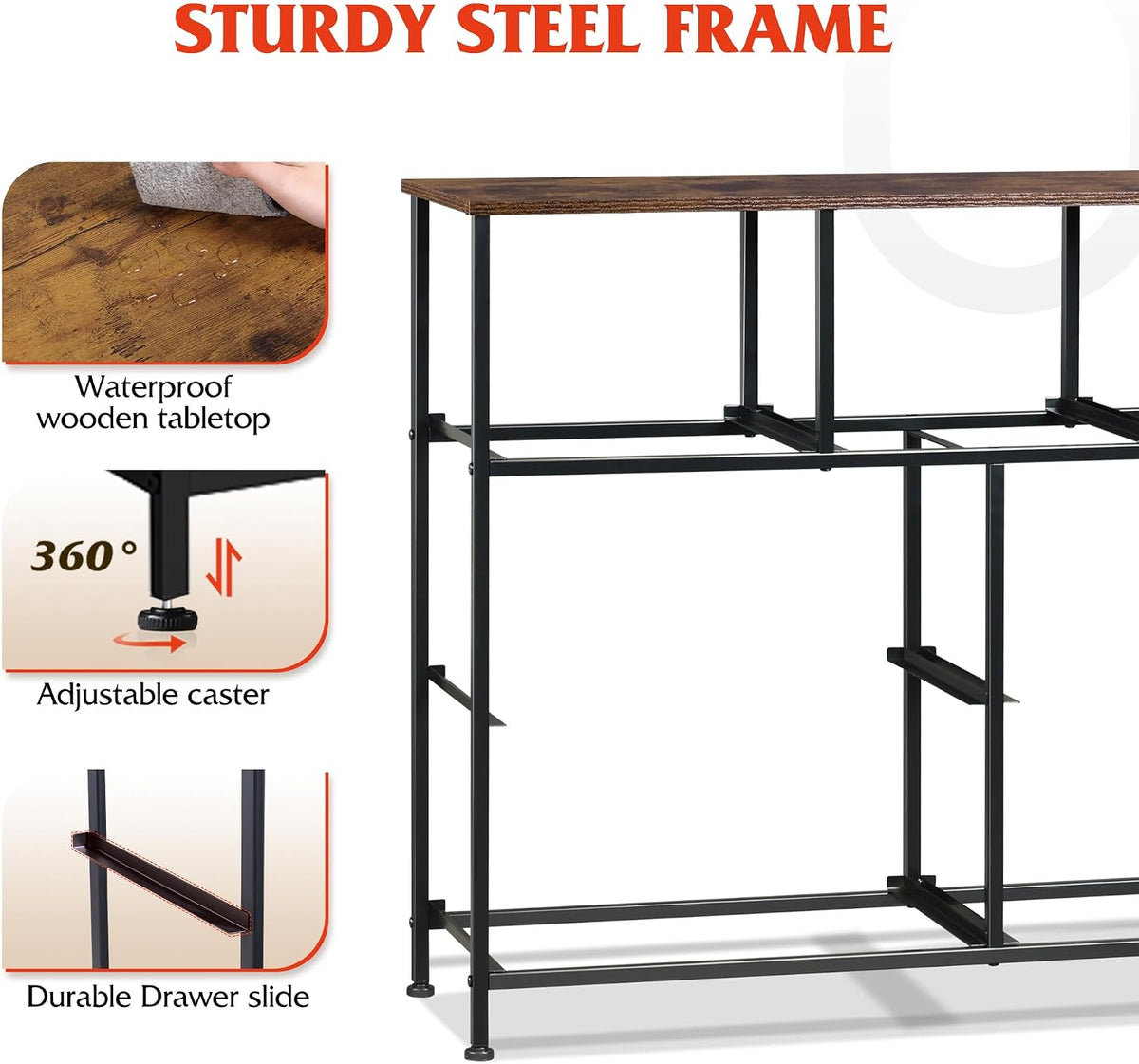 WLIVE 7-Drawer Dresser & TV Stand with Fabric Storage – 14 Colors - Flex Gamingproduct_type