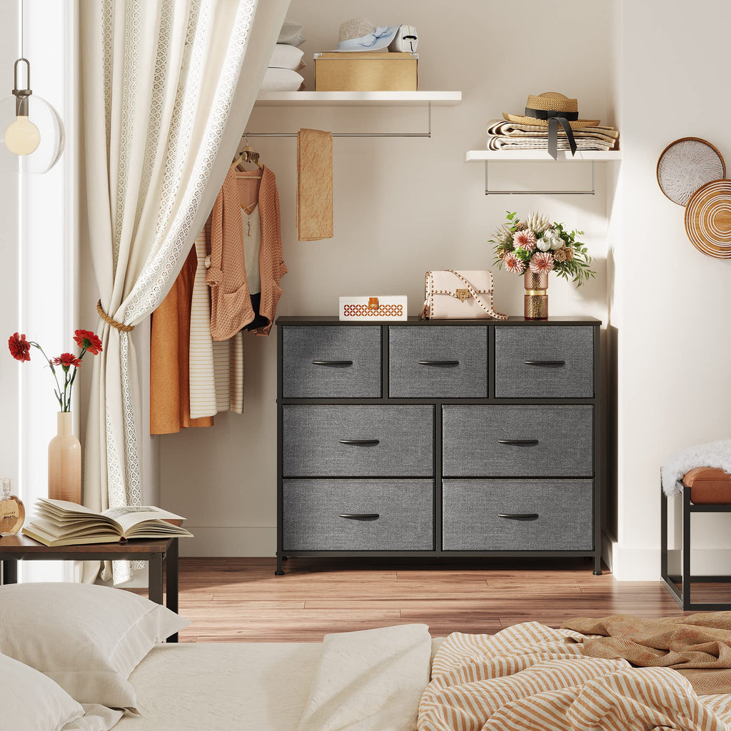WLIVE 7-Drawer Dresser & TV Stand with Fabric Storage – 14 Colors - Flex Gamingproduct_type