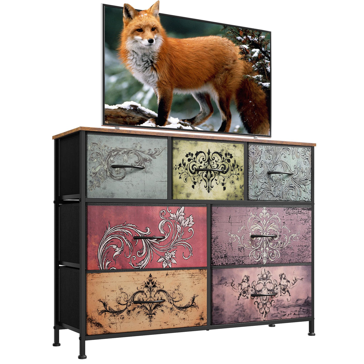 WLIVE 7-Drawer Dresser & TV Stand with Fabric Storage – 14 Colors - Flex Gamingproduct_type