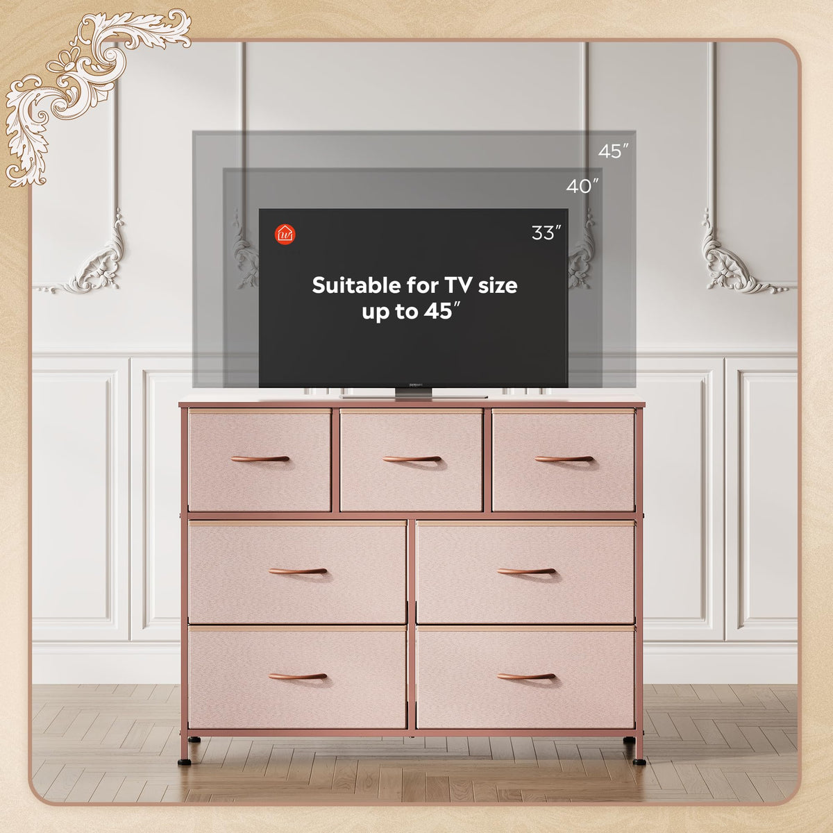 WLIVE 7-Drawer Dresser & TV Stand with Fabric Storage – 14 Colors - Flex Gamingproduct_type