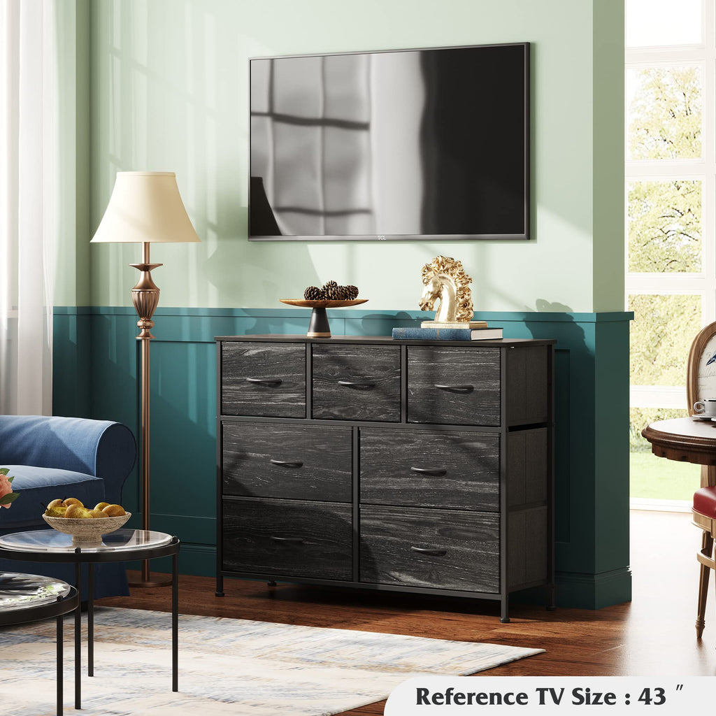 WLIVE 7-Drawer Dresser & TV Stand with Fabric Storage – 14 Colors - Flex Gamingproduct_type