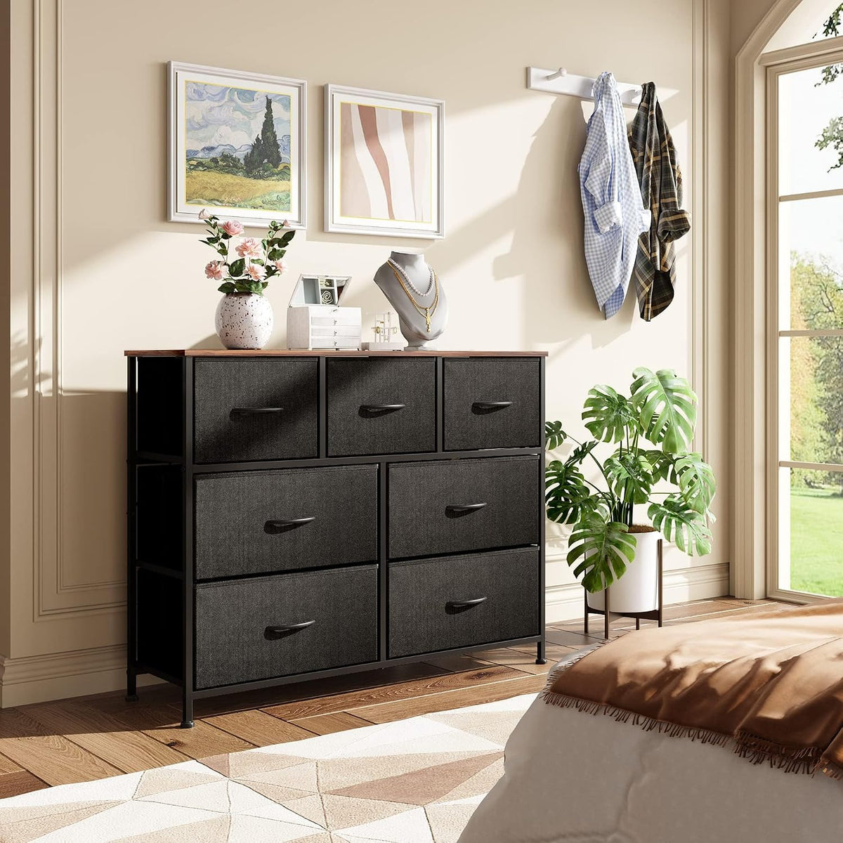 WLIVE 7-Drawer Dresser & TV Stand with Fabric Storage – 14 Colors - Flex Gamingproduct_type