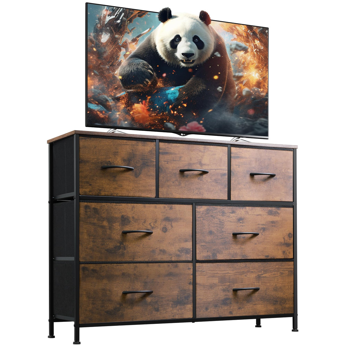 WLIVE 7-Drawer Dresser & TV Stand with Fabric Storage – 14 Colors - Flex Gamingproduct_type