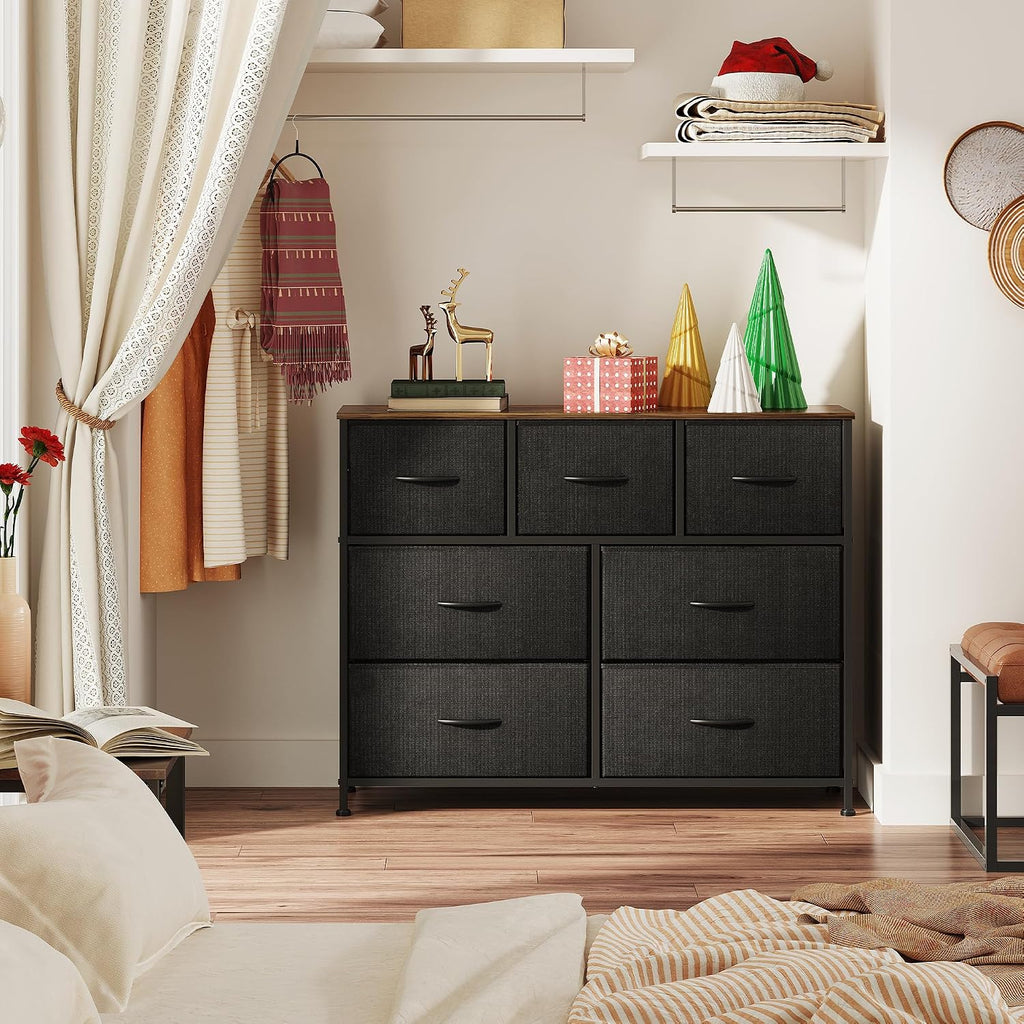 WLIVE 7-Drawer Dresser & TV Stand with Fabric Storage – 14 Colors - Flex Gamingproduct_type