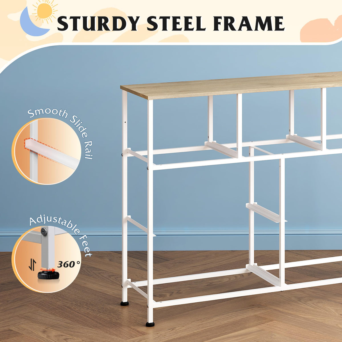 WLIVE 7-Drawer Dresser & TV Stand with Fabric Storage – 14 Colors - Flex Gamingproduct_type