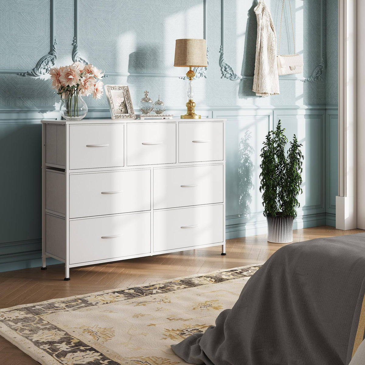 WLIVE 7-Drawer Dresser & TV Stand with Fabric Storage – 14 Colors - Flex Gamingproduct_type