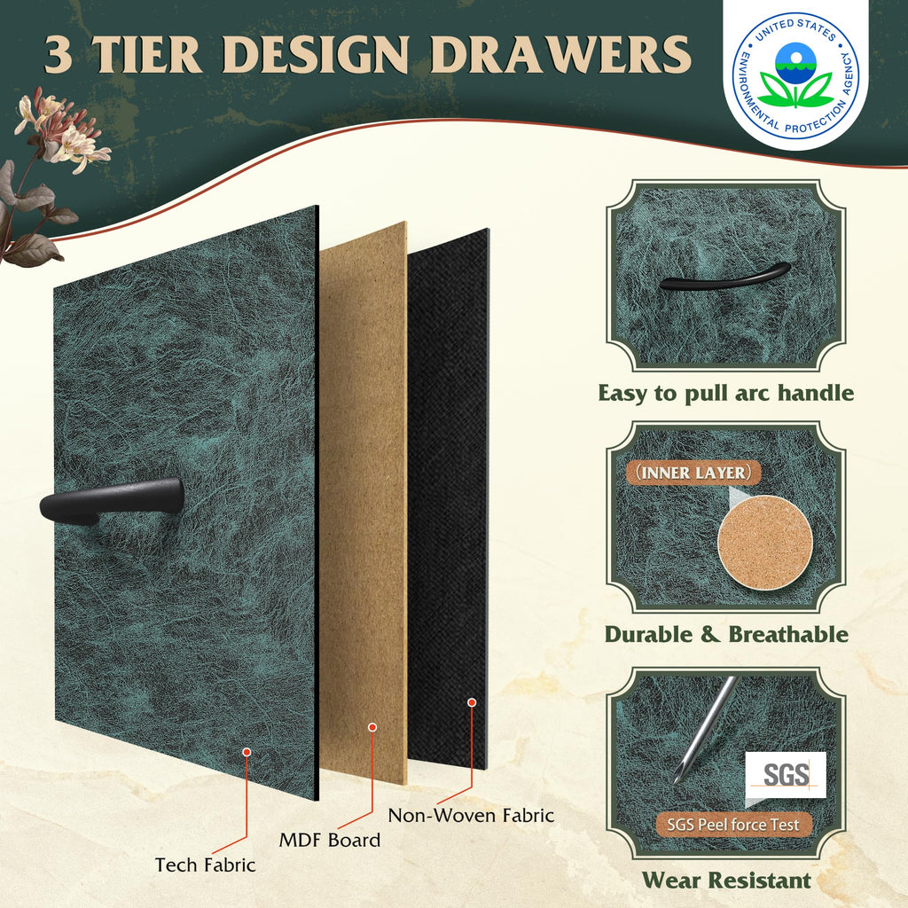 WLIVE 7-Drawer Dresser & TV Stand with Fabric Storage – 14 Colors - Flex Gamingproduct_type
