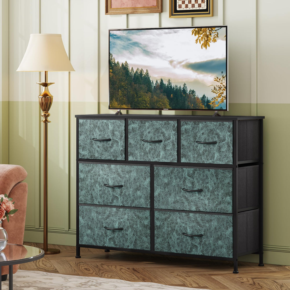 WLIVE 7-Drawer Dresser & TV Stand with Fabric Storage – 14 Colors - Flex Gamingproduct_type