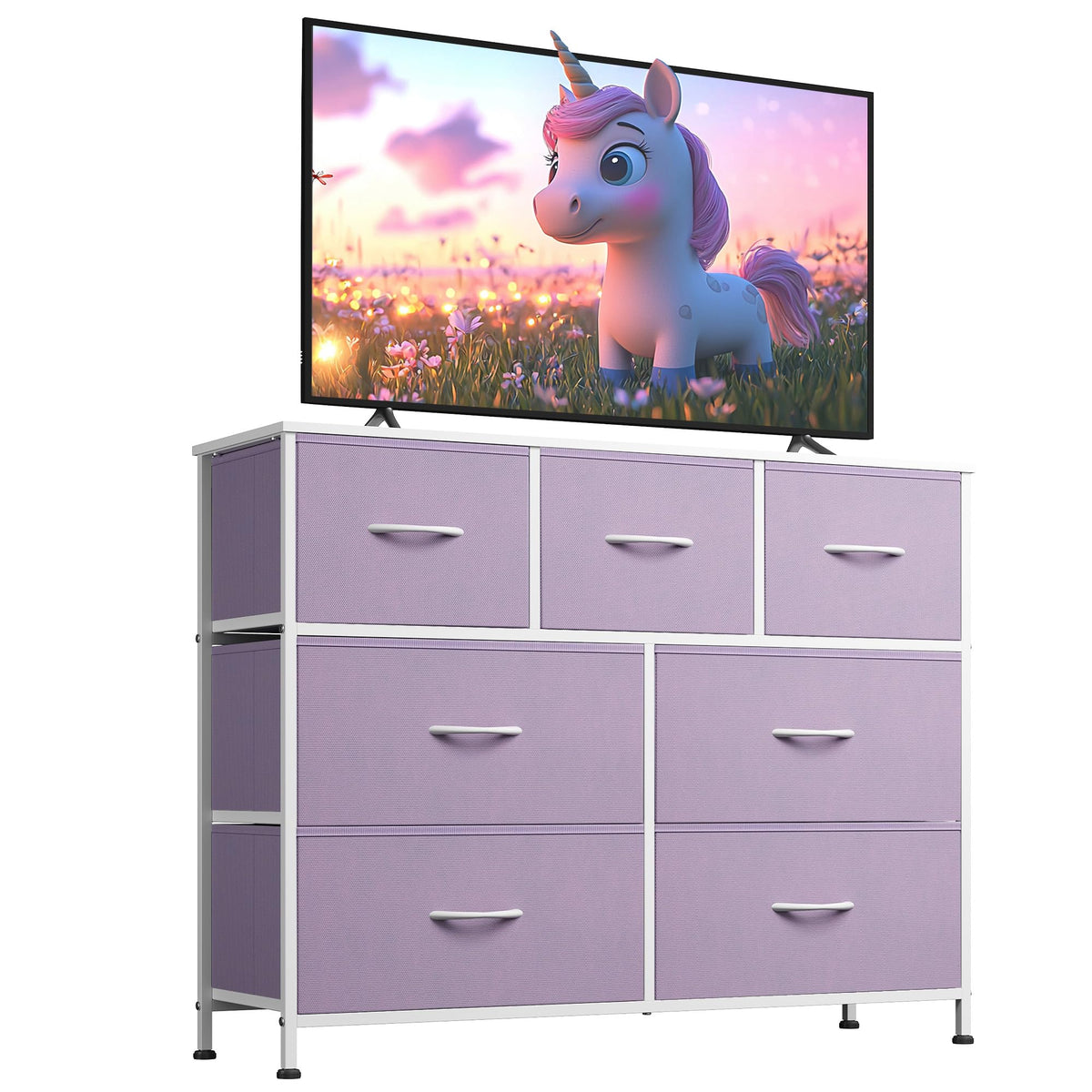 WLIVE 7-Drawer Dresser & TV Stand with Fabric Storage – 14 Colors - Flex Gamingproduct_type
