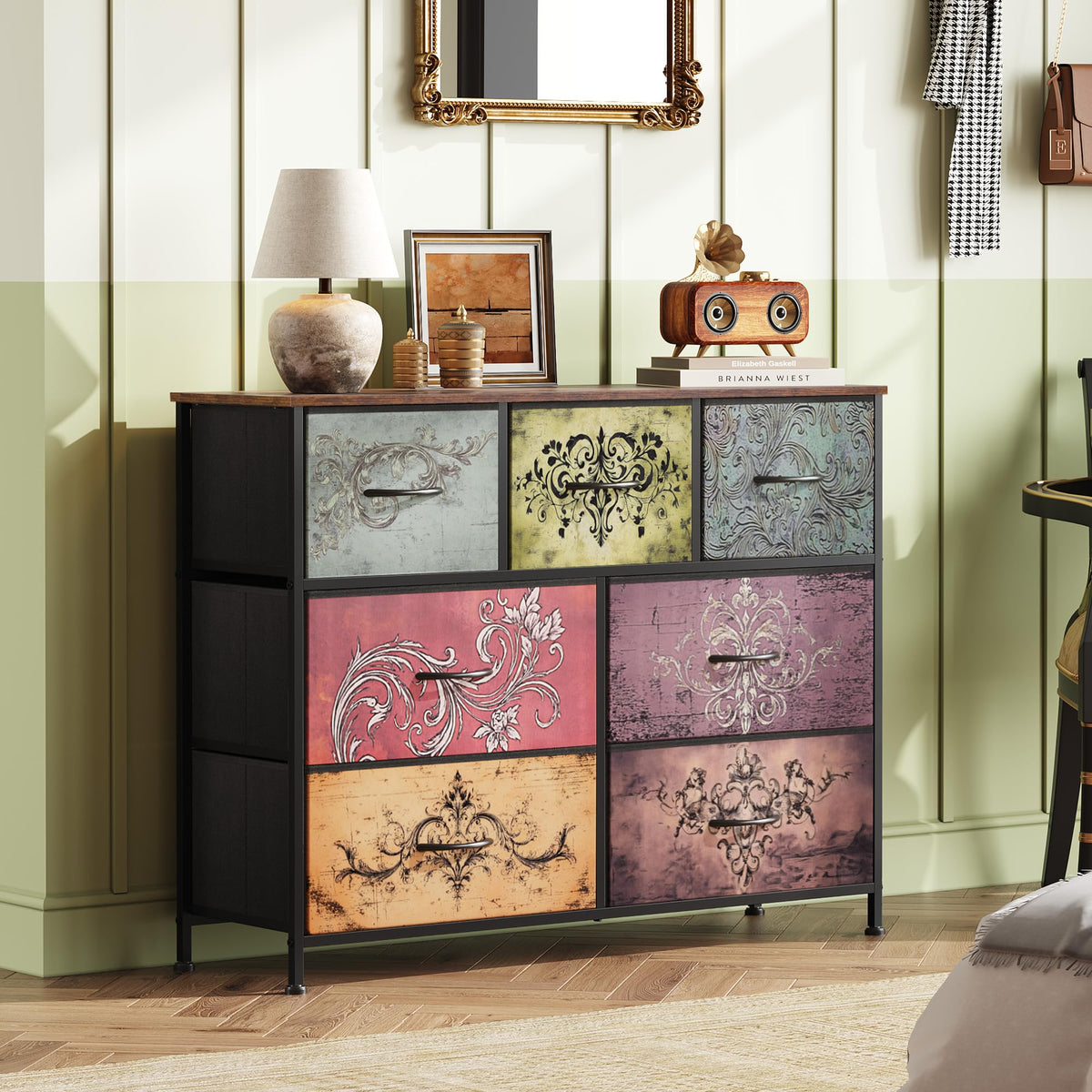WLIVE 7-Drawer Dresser & TV Stand with Fabric Storage – 14 Colors - Flex Gamingproduct_type