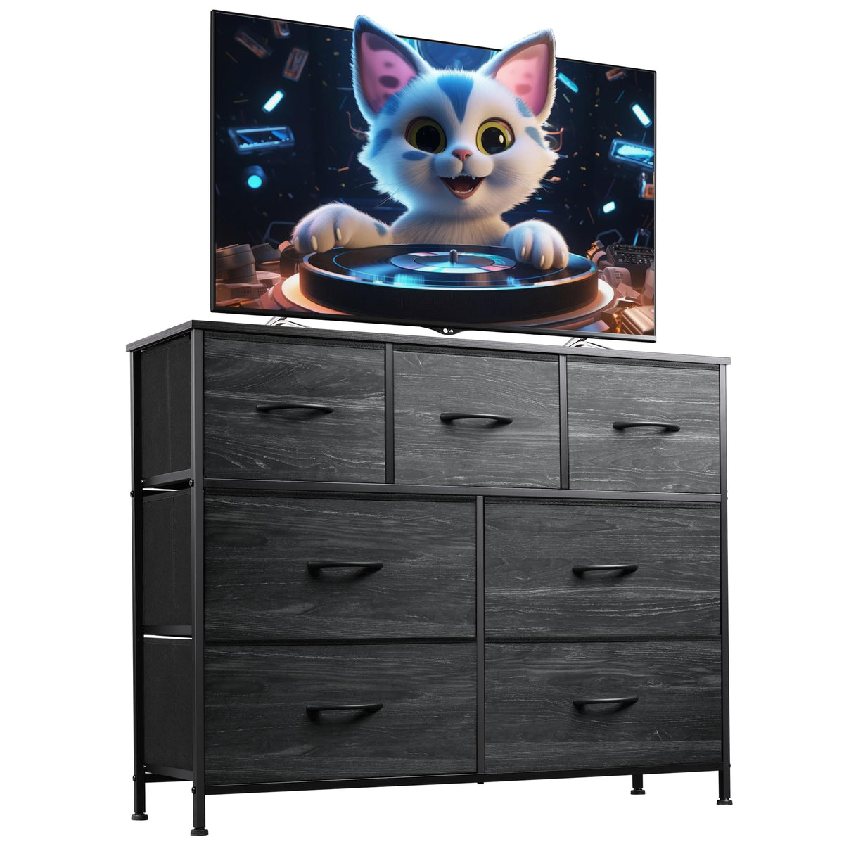 WLIVE 7-Drawer Dresser & TV Stand with Fabric Storage – 14 Colors - Flex Gamingproduct_type