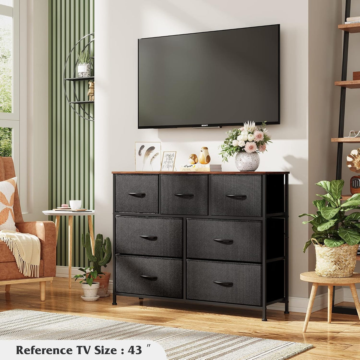 WLIVE 7-Drawer Dresser & TV Stand with Fabric Storage – 14 Colors - Flex Gamingproduct_type