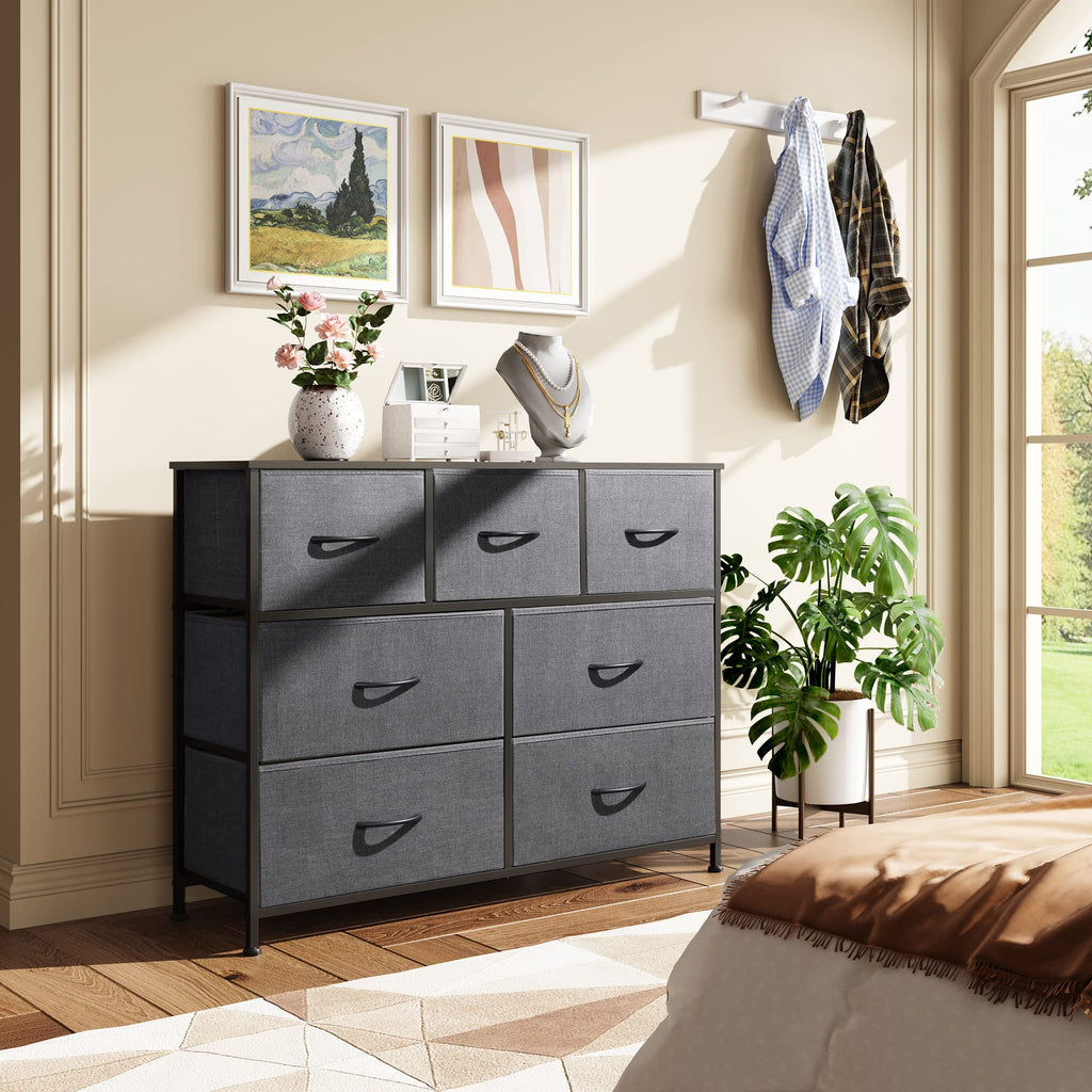 WLIVE 7-Drawer Dresser & TV Stand with Fabric Storage – 14 Colors - Flex Gamingproduct_type