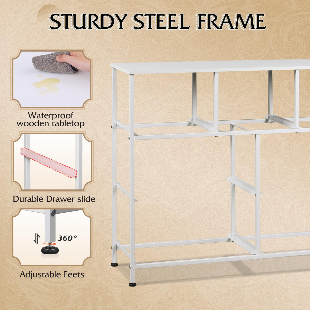 WLIVE 7-Drawer Dresser & TV Stand with Fabric Storage – 14 Colors - Flex Gamingproduct_type