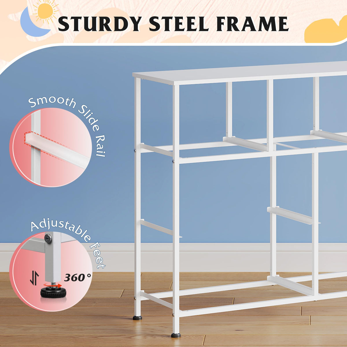 WLIVE 7-Drawer Dresser & TV Stand with Fabric Storage – 14 Colors - Flex Gamingproduct_type