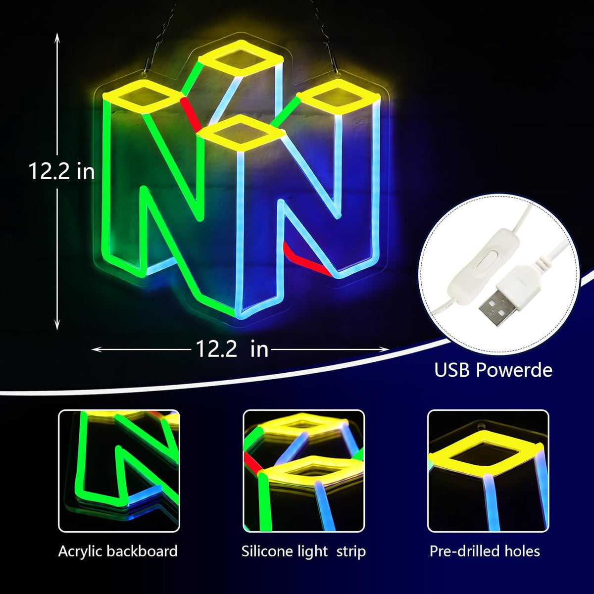 WonderfulLife Gaming Neon Sign – 8 Styles - Flex Gamingproduct_type