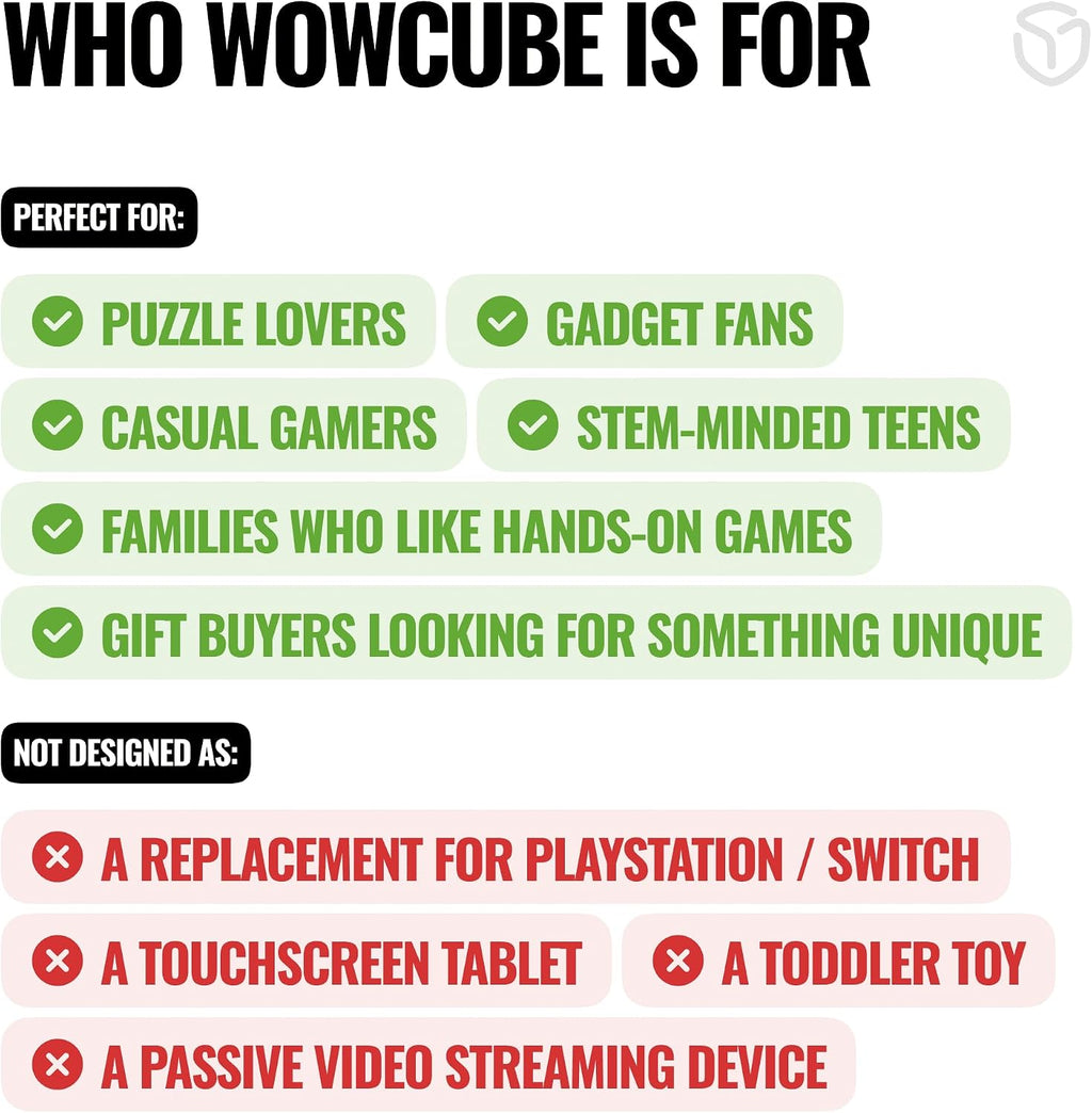 WOWCUBE Handheld Gaming Console – 24 Screens, 100+ Games & Apps – 4 Options - Flex Gamingproduct_type