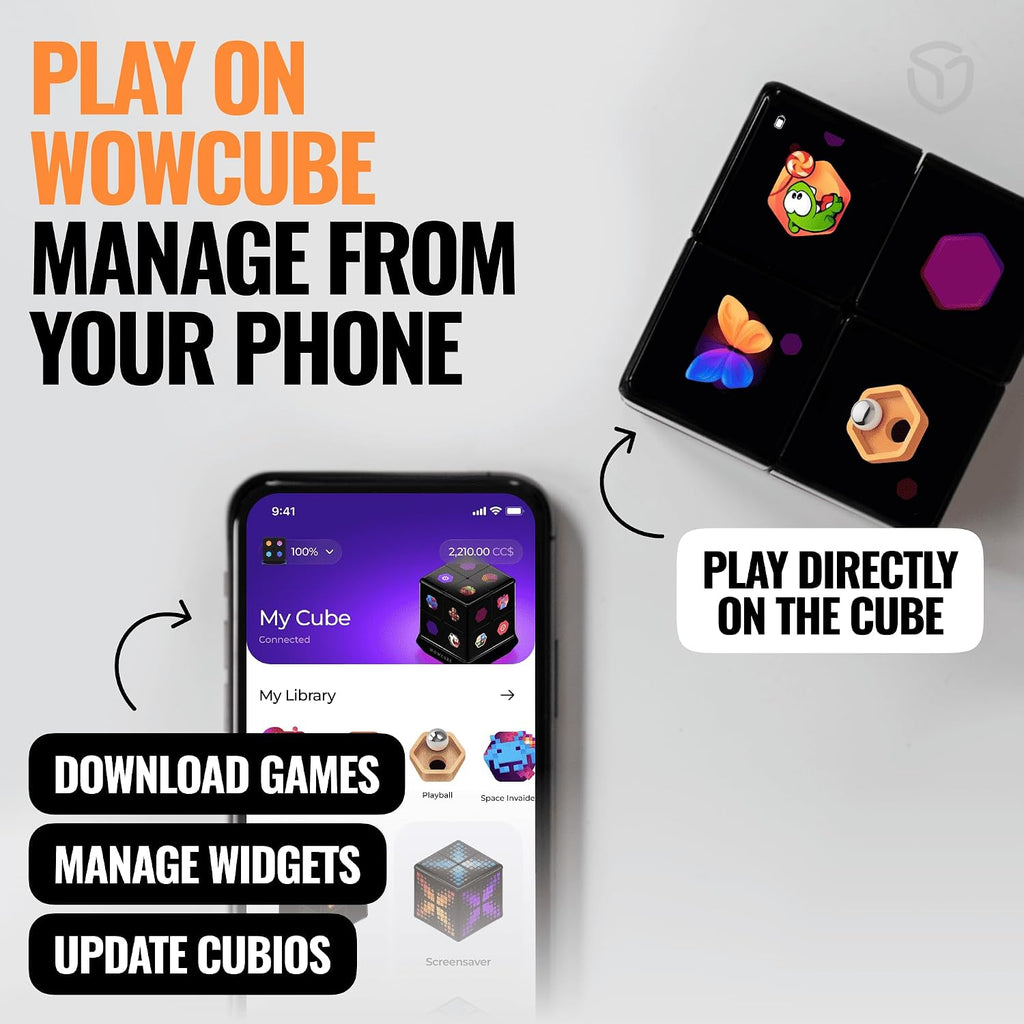 WOWCUBE Handheld Gaming Console – 24 Screens, 100+ Games & Apps – 4 Options - Flex Gamingproduct_type