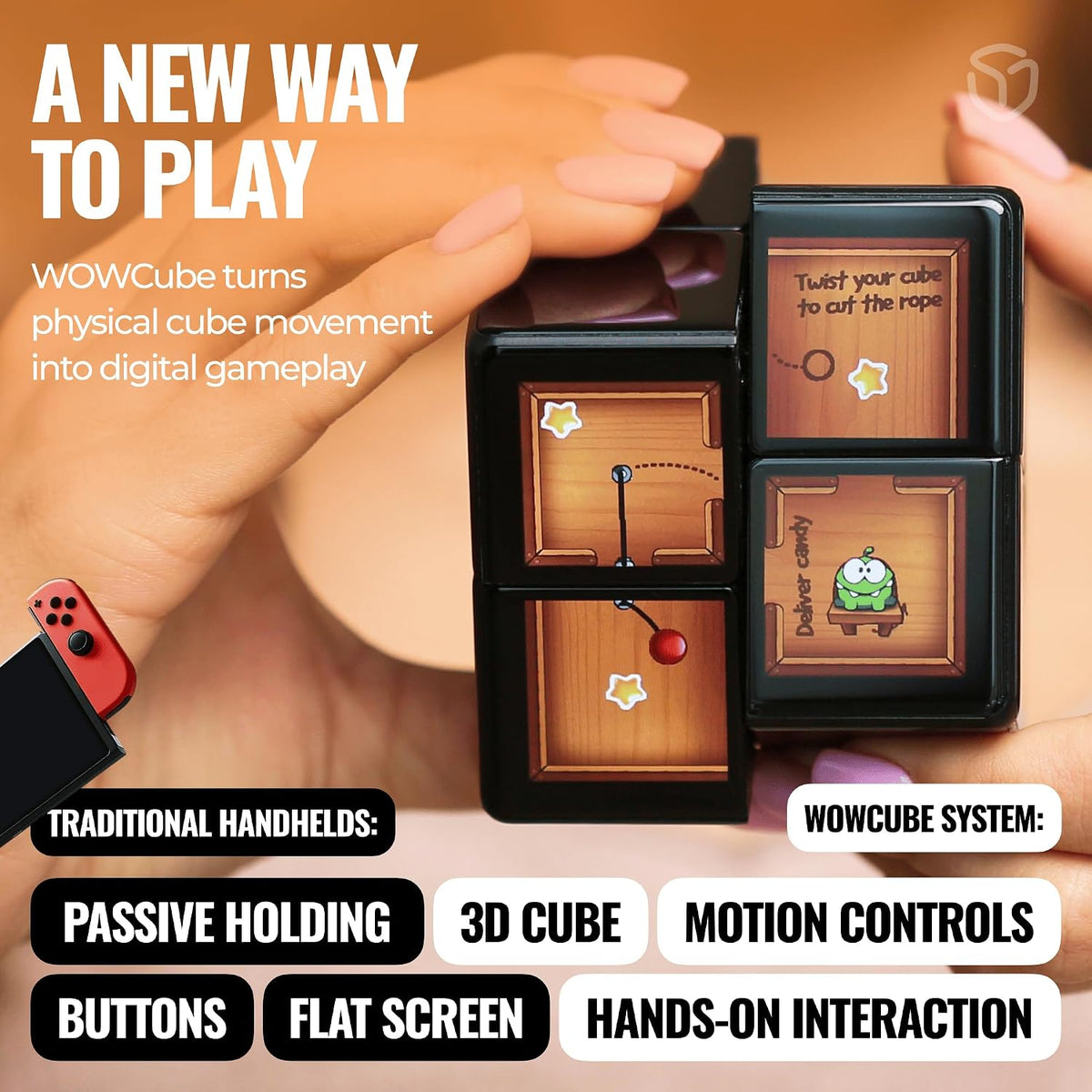 WOWCUBE Handheld Gaming Console – 24 Screens, 100+ Games & Apps – 4 Options - Flex Gamingproduct_type
