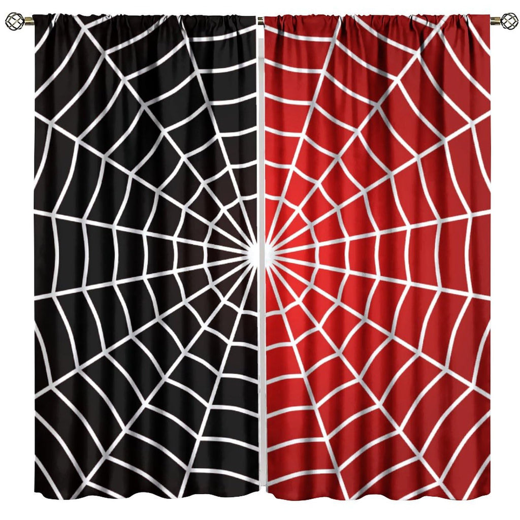 XBDDZSW Spider Web Window Curtains, 2 Panels – 10 Sizes & 3 Styles - Flex Gamingproduct_type