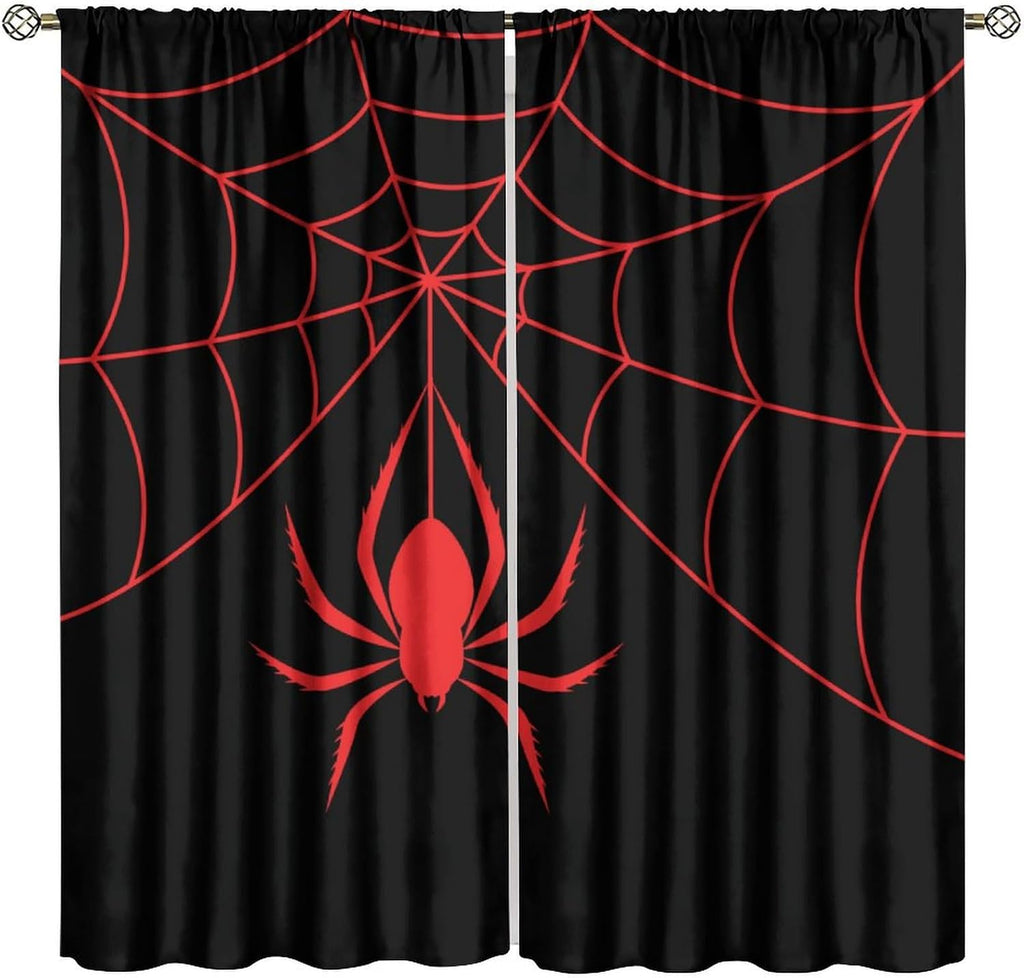 XBDDZSW Spider Web Window Curtains, 2 Panels – 10 Sizes & 3 Styles - Flex Gamingproduct_type