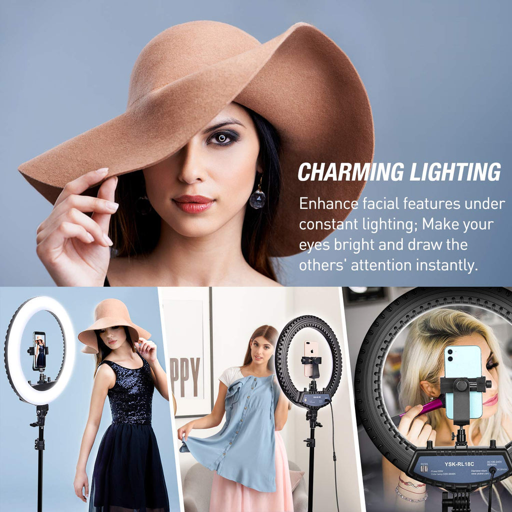 Yesker 18" RGB Ring Light Kit – 3 Variants - Flex Gamingproduct_type