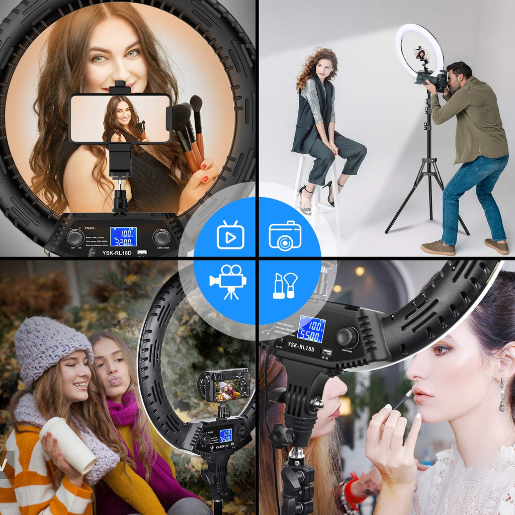 Yesker 18" RGB Ring Light Kit – 3 Variants - Flex Gamingproduct_type